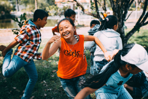 kids having fun outside 