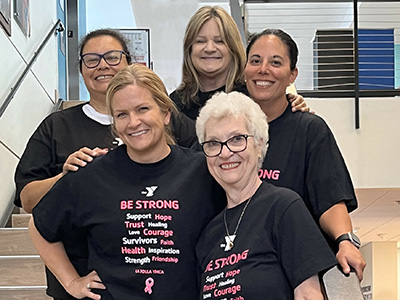 Photo of 5 women in the Livestrong program at the YMCA