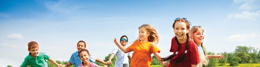 kids running happy