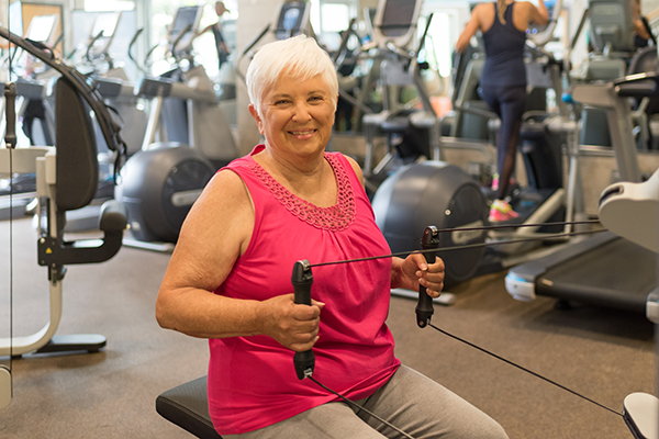 Photo of a woman working out at the gym