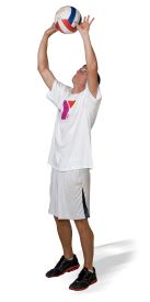 YMCA member playing volleyball