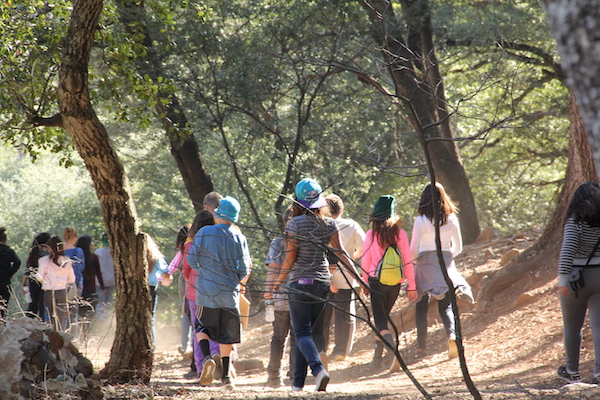 Photo of a group of hikers on a trail.