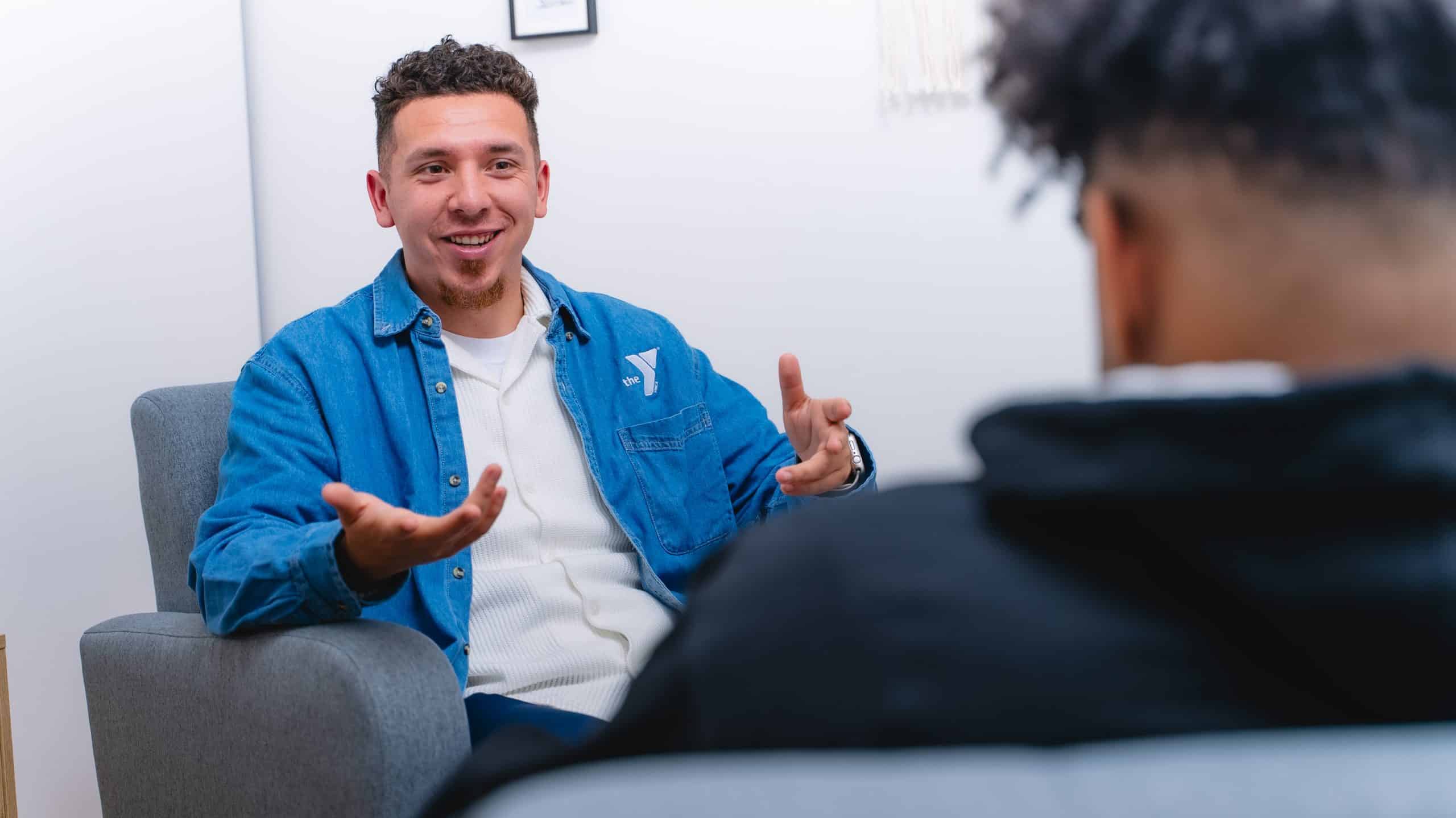 young man receiving therapy services