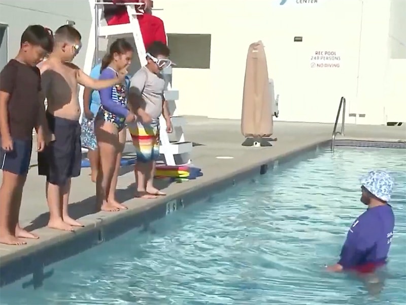 kids in the pool in escondido