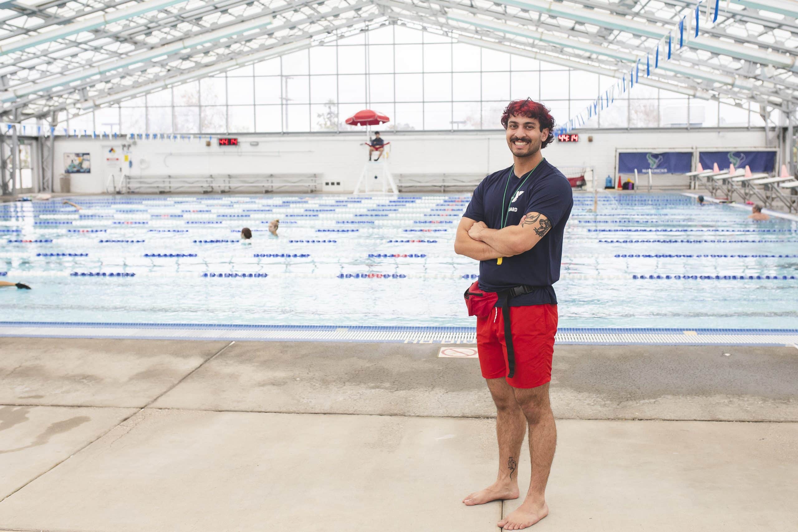 lifeguard at the pool